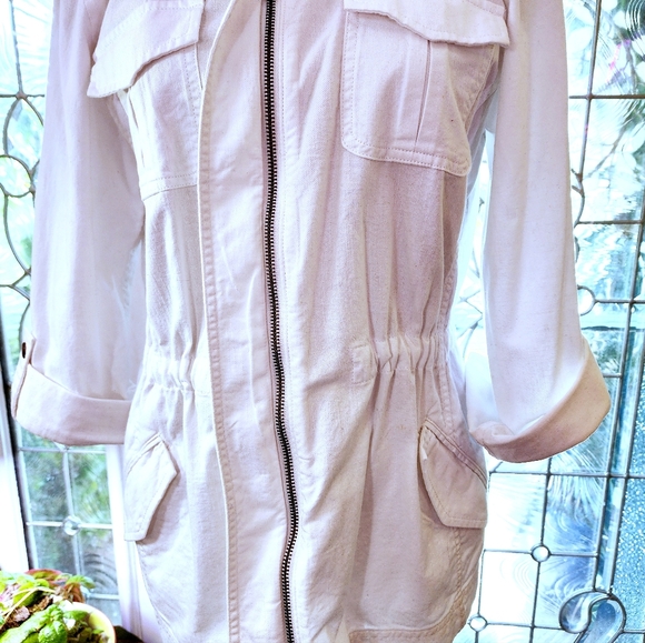 NWT Talbots White Denim Jacket with Adjustable Waist M - Picture 12 of 13